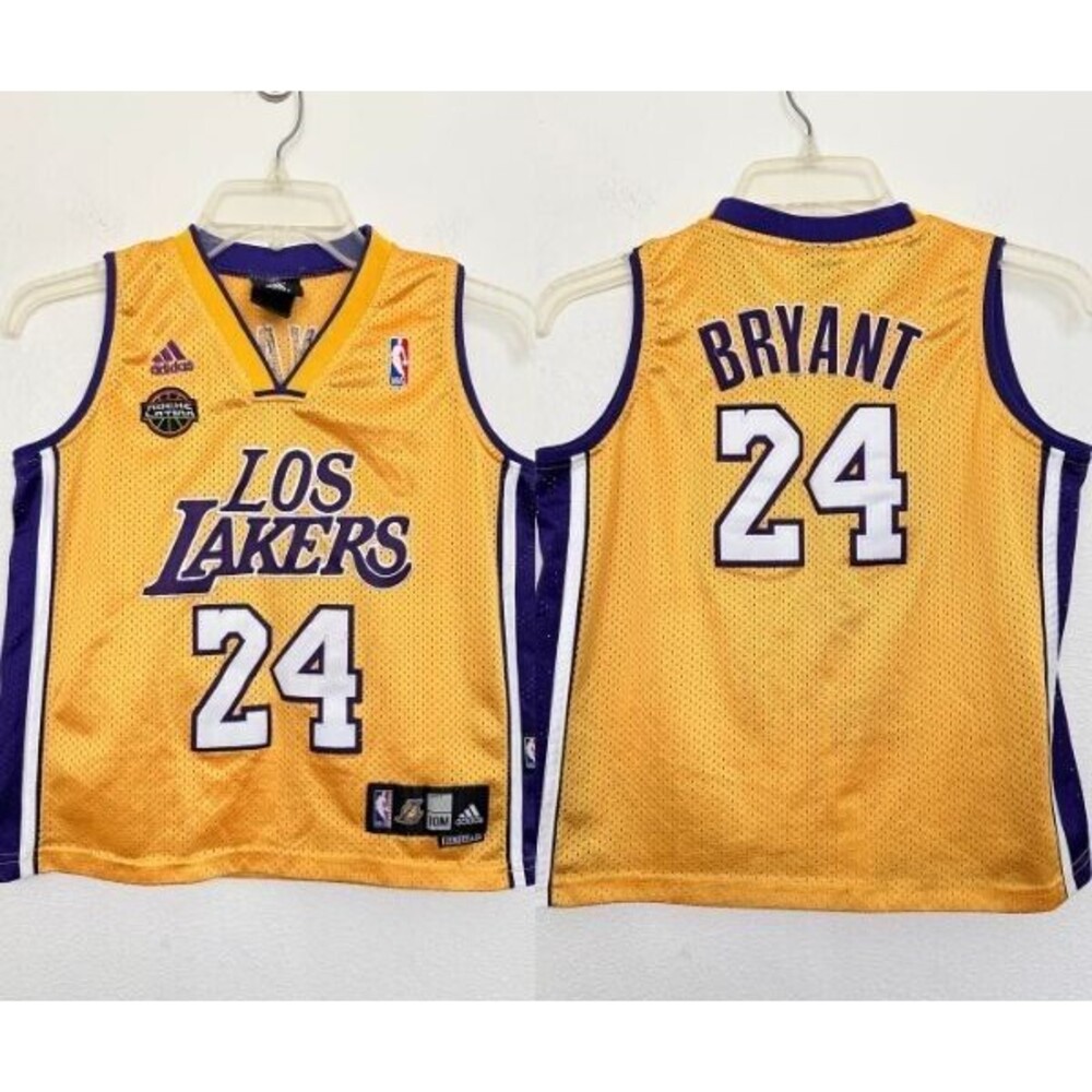 LA Lakers Kobe Bryant #24 Noche Latina Jersey Adidas Stitch Junior 10M +2 Length